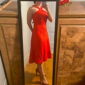 Ann Taylor Cross Front Midi Sundress